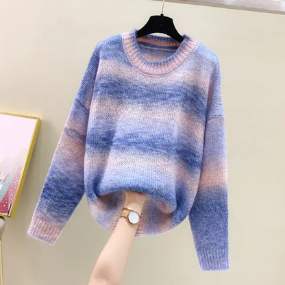 Women's Long-Sleeved Loose Knit Casual Sweater