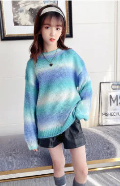 Women's Long-Sleeved Loose Knit Casual Sweater