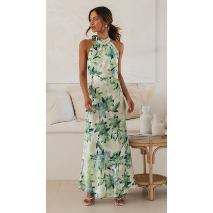 Floral Halter Midi Dress