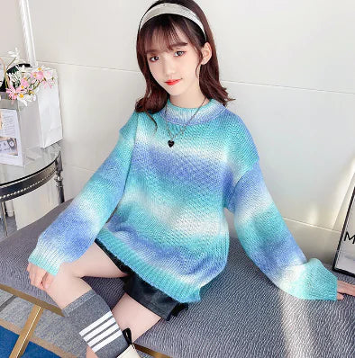 Women's Long-Sleeved Loose Knit Casual Sweater